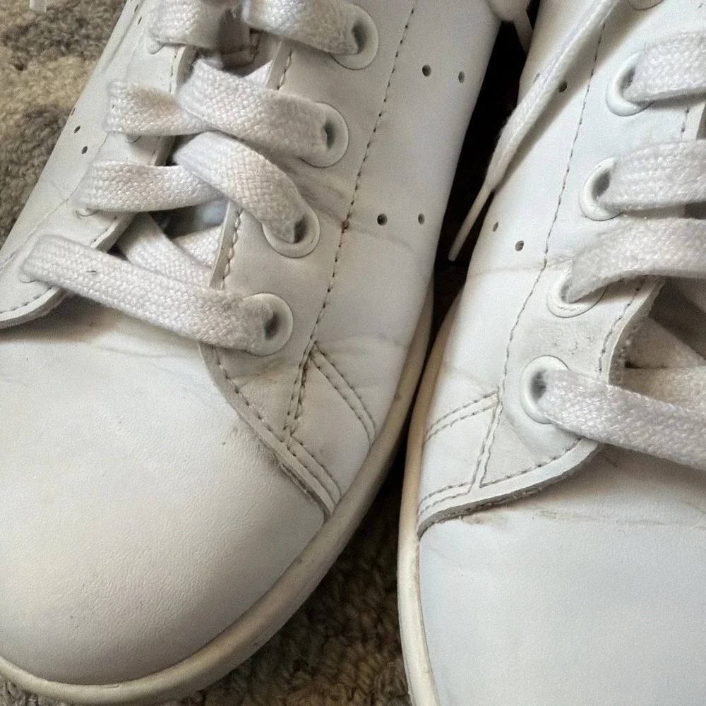 Adidas Stan Smith White Navy Leather Sneakers Men's‎ 8 Classic Casual